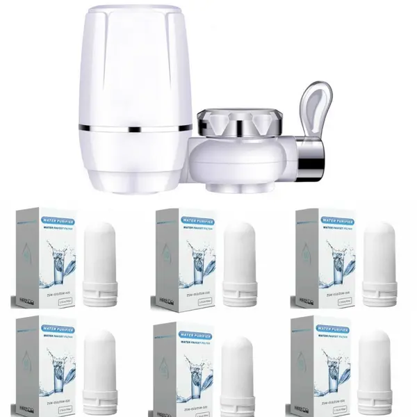 Filtru Robinet Purificare Apa + 6 Rezerve Ceramic KDF Carbon Activ