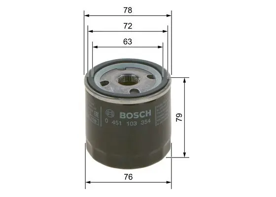Filtru ulei BOSCH 0 451 103 354