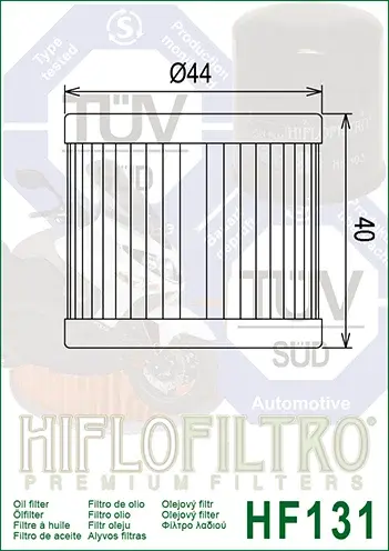 Filtru Ulei Hiflofiltro HF131 Hyosung , Keeway , Kreidler , Mash , Qingqi, Sachs , SFM , Suzuki , SYM