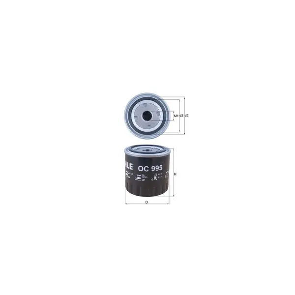 Filtru ulei MAHLE OC 995
