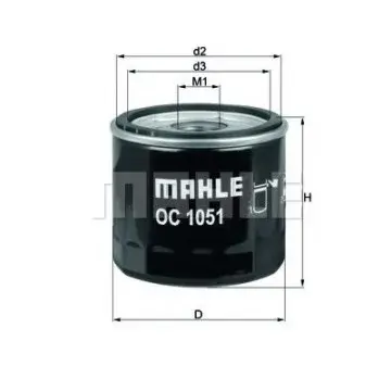 Filtru ulei MAHLE ORIGINAL OC 1051