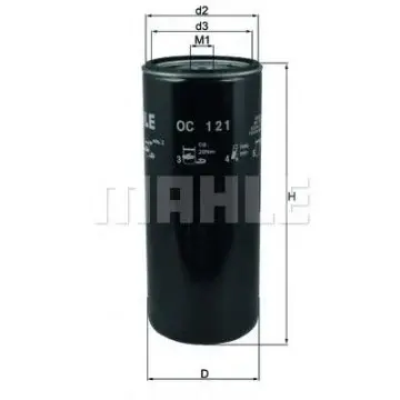Filtru ulei MAHLE ORIGINAL OC 121