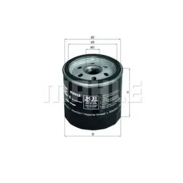Filtru ulei MAHLE ORIGINAL OC 21