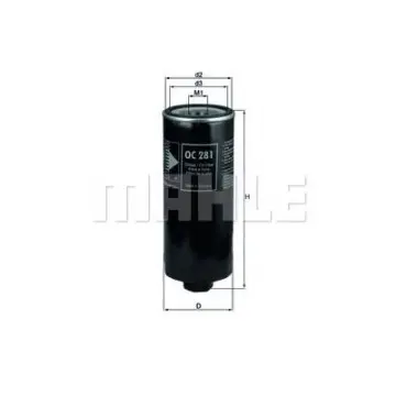 Filtru ulei MAHLE ORIGINAL OC 281