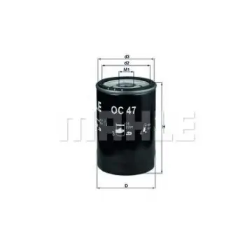Filtru ulei MAHLE ORIGINAL OC 47 OF