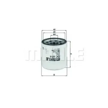 Filtru ulei MAHLE ORIGINAL OC 614