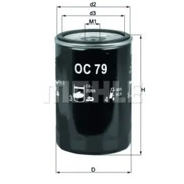 Filtru ulei MAHLE ORIGINAL OC 79