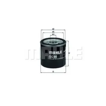 Filtru ulei MAHLE ORIGINAL OC 90 OF
