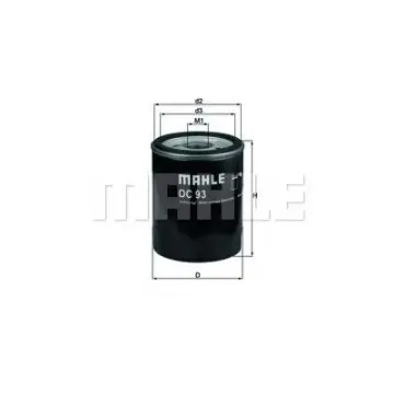 Filtru ulei MAHLE ORIGINAL OC 93
