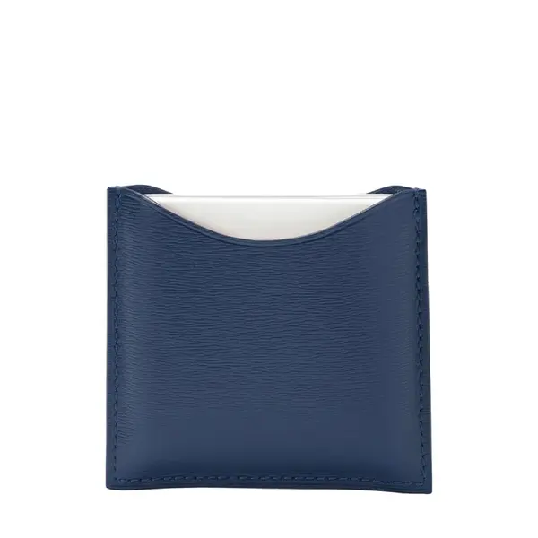 Fine leather refillable compact case