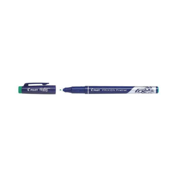Fineliner cu cerneala Pilot Frixion diverse culori 0.45 mm cu capac Fineliner cu cerneala Pilot Frixion diverse culori 0.45 mm cu capac verde