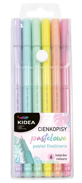 Finelinere Kidea - 6 culori, pastel