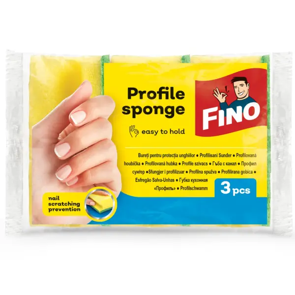 Fino Bureti pentru vase, cu protectie unghii, 3 buc