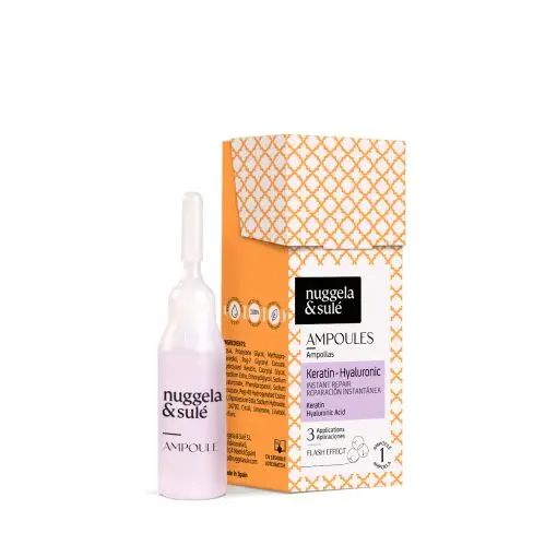 Fiole pentru par cu keratina si acid hialuronic 4 x 10ml, Nuggela & Sule