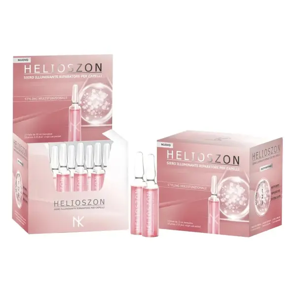 Fiole Profesionale Tratament Reparator Helioszon Ser Iluminant, 10 fiole x 10 ml, Biogen