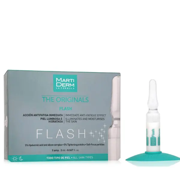 Fiole revitalizante cu acid hialuronic Flash, The Originals, Martiderm | 5 fiole