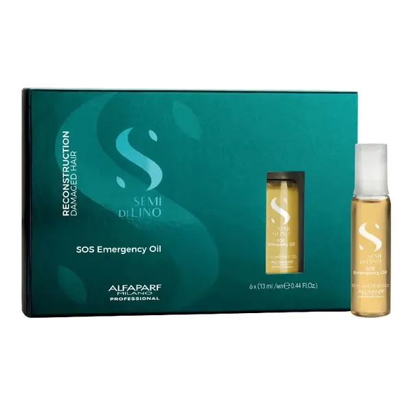 Fiole tratament serum pentru par degradat Milano Semi di Lino Reconstruction, 6*13 ml, Alfaparf