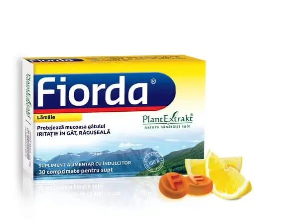 Fiorda cu aroma de lamaie, 30 comprimate, Plant Extrakt