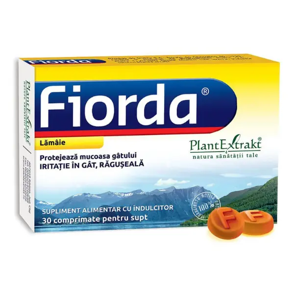 Fiorda cu aroma de lamaie, PlantExtrakt | 30 comprimate