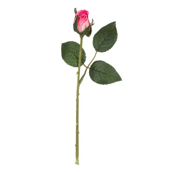 Fir boboc trandafir decorativ,plastic,roz,25 cm