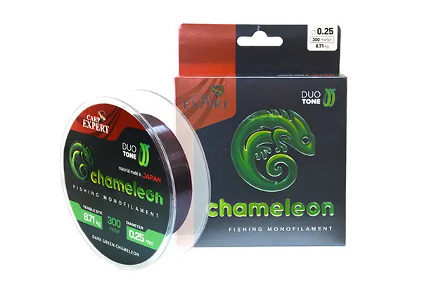 FIR CARP EXPERT CHAMELEON 600M/SPOOL SHINY DARK GREEN 0.28MM