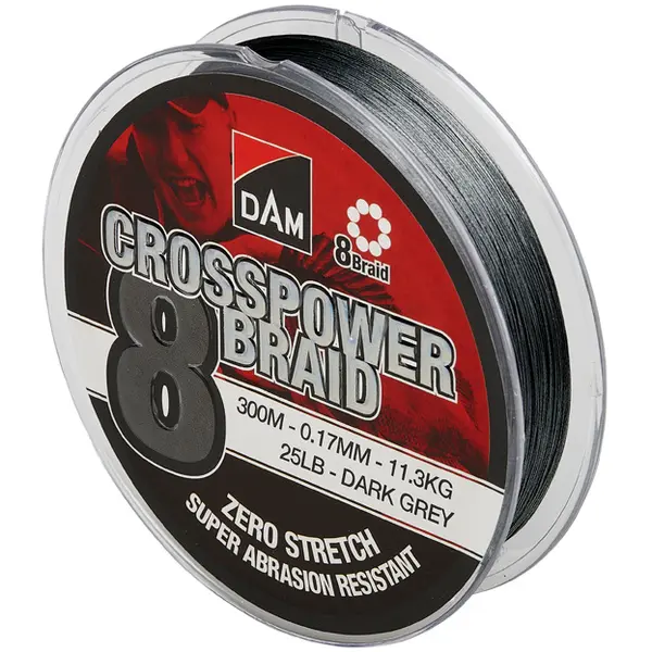 Fir Crosspower 8-Braid Dark Grey 0.17mm 11.3kg 300m