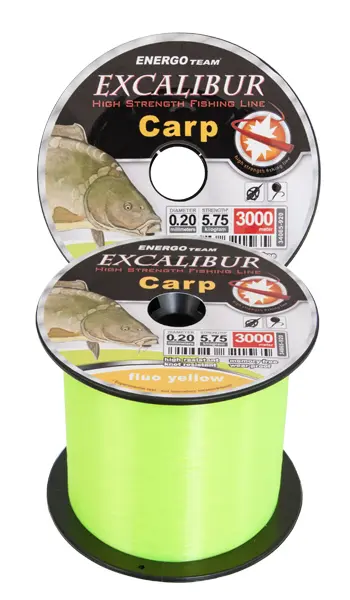 FIR EXCALIBUR CARP FLUO GALBEN 3000M 030MM