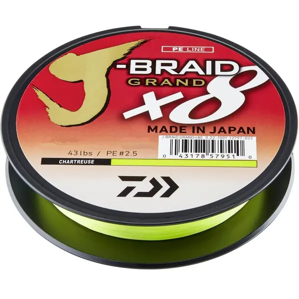 Fir J-Braid Grand X8 Chartreuse 0.16mm 10kg 135m