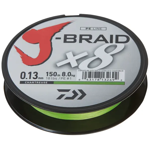 Fir J-Braid X8 Chartreuse 0.16mm 9kg 150m