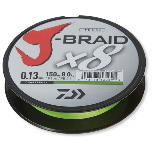 Fir J-Braid X8 Chartreuse 0.18mm 12kg 150m