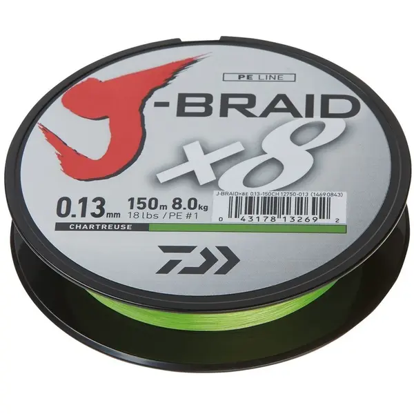 Fir J-Braid X8 Chartreuse 0.28mm 26.5kg 150m