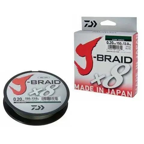Fir J-Braid X8 Dark Green 0.18mm 12kg 150m