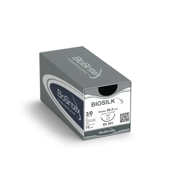 Fir sutura din matase BioSilk 12 plicuri, cutie