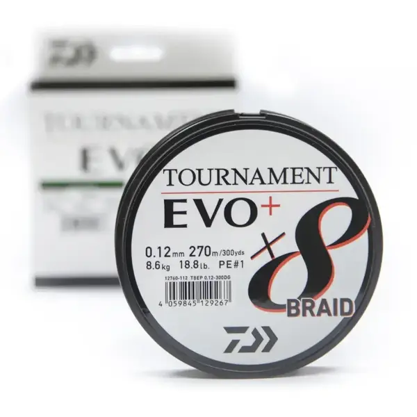 Fir Tournament X8 Braid Evo+ Chartreuse 0.16mm 12.2kg 270m