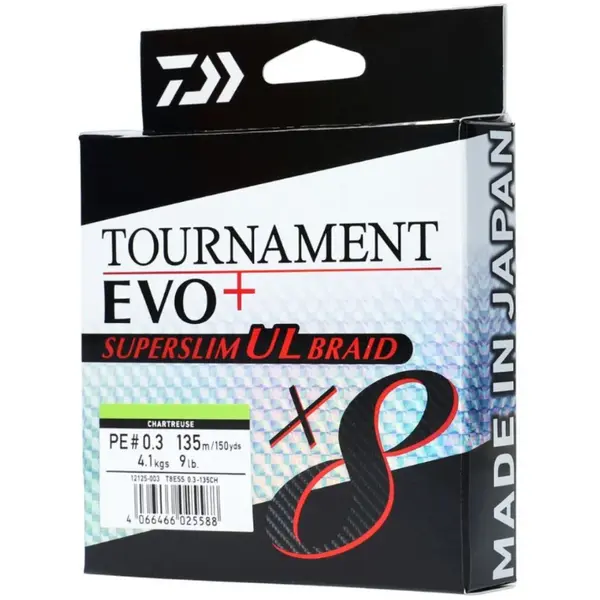 Fir Tournament X8 Braid EVO+ Superslim UL PE #0.5 6.4kg 135m