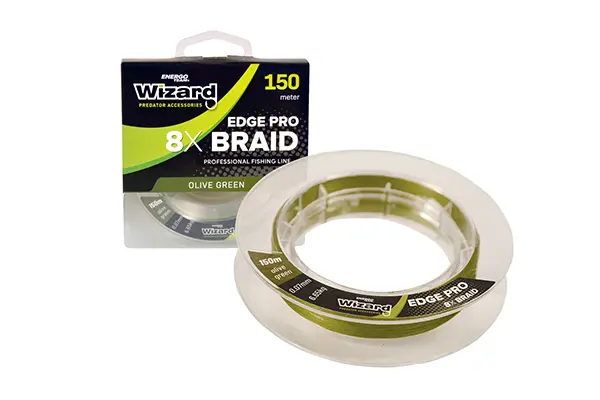 FIR WIZARD EDGE PRO 0.10MM OLIVE GREEN 8X BRAID 150M 9,25KG