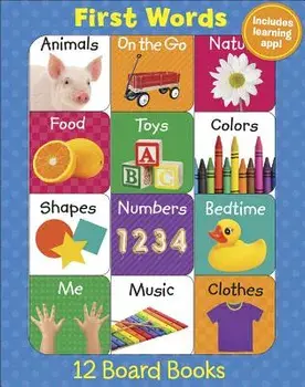 First Words 12 Mini Board Books, Hardcover/West Side Publishing