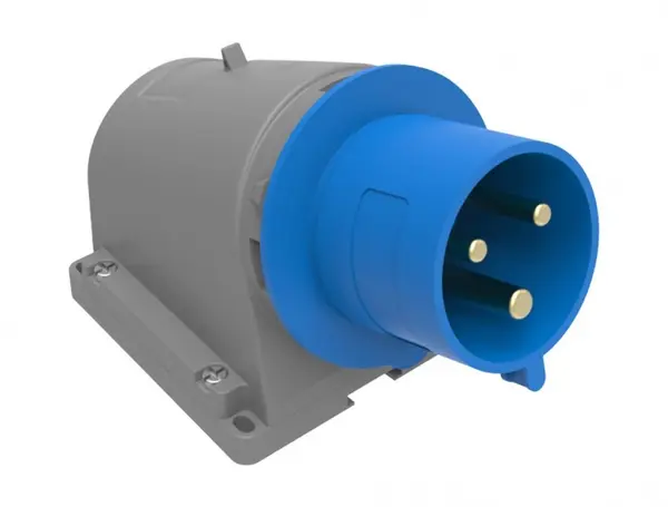 fisa industriala bemis bc1-3403-2236, 2p+e, 32a, 220v, aparenta, unghi 90°, ip44