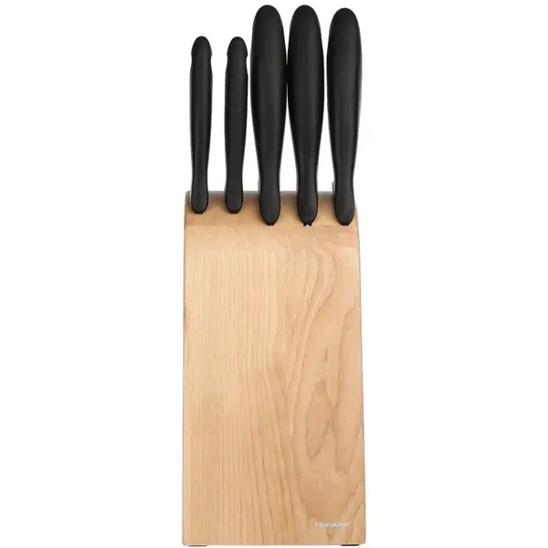 FISKARS Set 5 cutite + bloc Fiskars Essential, natur