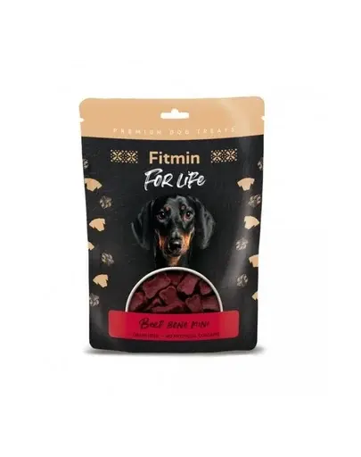 FITMIN For Life Beef Bone Mini cuburi cu vită pentru câini 70 g