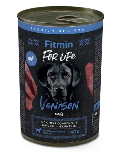 FITMIN For Life Pate Cerb 400g hrană umedă câini fără cereale
