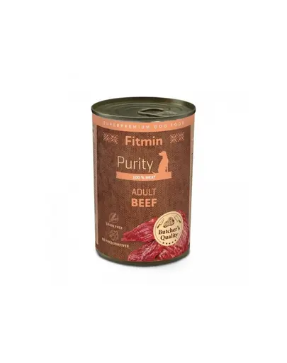FITMIN Purity Beef 400g hrană umedă cu vită pentru câini adulți