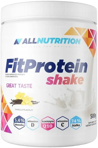 FitProtein Shake, vanilie, 500 g, AllNutrition