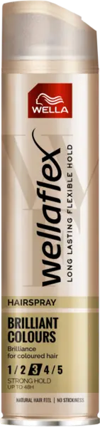 Fixativ cu grad de fixare 3 Brilliant Colours Extra Strong Wellaflex, 250ml, Wella