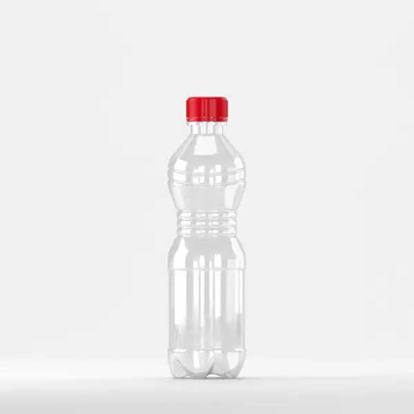 Flacon Pet 0,5L, Transparent-Filet 28mm-cu capac Rosu