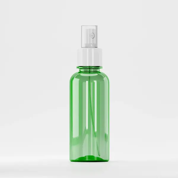 Flacon PET 200ml, Verde – Filet 28mm - Cu Atomizor Alb