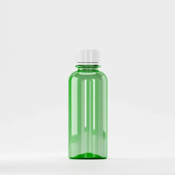 Flacon PET 200ml, Verde – Filet 28mm – PCO 1810 (cu capac alb)