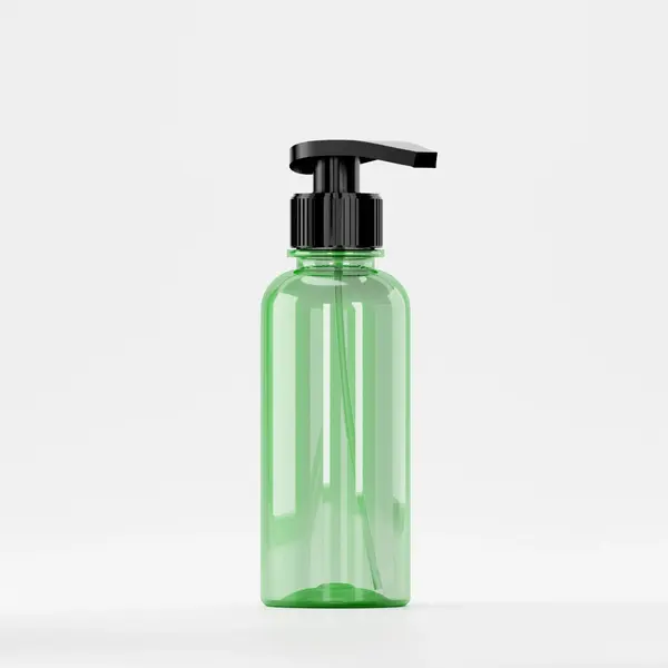 Flacon PET 200ml, Verde – Filet 28mm – PCO 1810 cu Pompiță Neagră