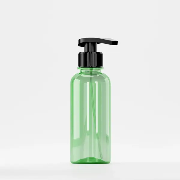 Flacon PET 200ml, Verde – Filet 28mm – PCO 1810 cu Pompiță Neagră