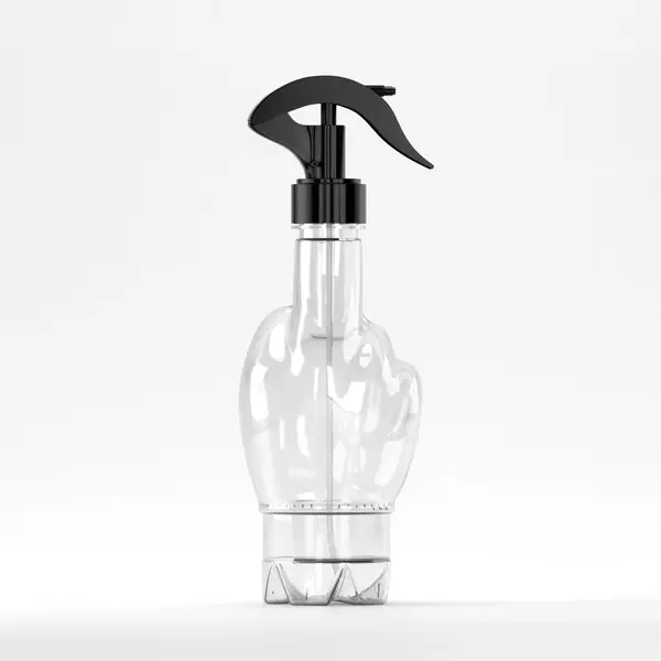 Flacon PET 370ml, Transparent – 30 grame – Filet 28mm – cu Pulverizator Negru